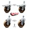 Service Caster 4 Inch High Temp Phenolic Wheel Swivel 1/2 Inch Stem Caster Total Lock Brake, 2PK SCC-TSTTL20S414-PHSHT-121315-2-S-2 - alternate 1